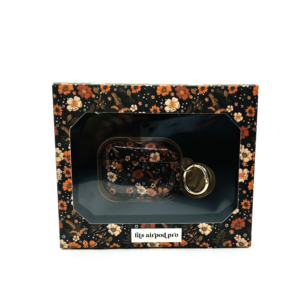 Simply Southern AirPod Pro Case Keyring Western Cowgirl Floral Print NIB Orange